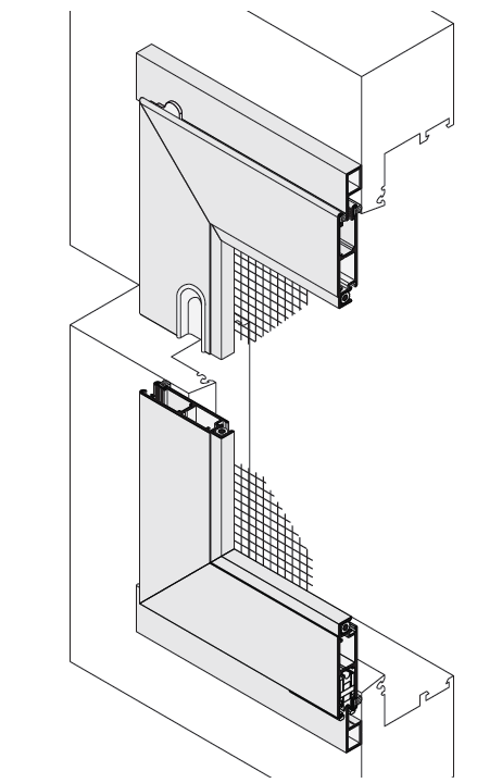 Schiebetüre mit Einfach-Laufschienen ST3/1 Insektenschutzdiagramm