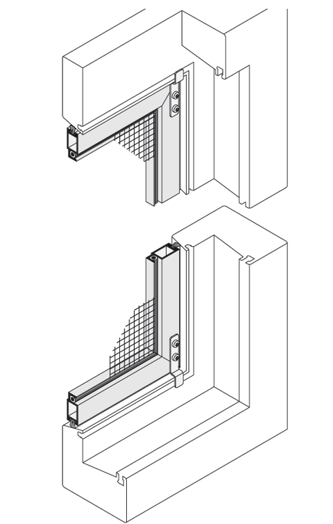 Spannrahmen SP1/43 for window frame insect protection installation.