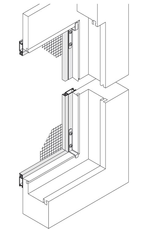 Spannrahmen SP5/3 mit geringer Einbautiefe, Insektenschutz.