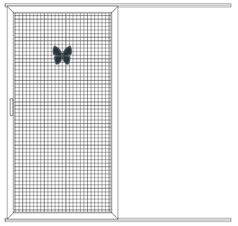 Schmetterling Durchlaufschutz für Fliegengitter magnetisch (1 Set = 2 Stück)